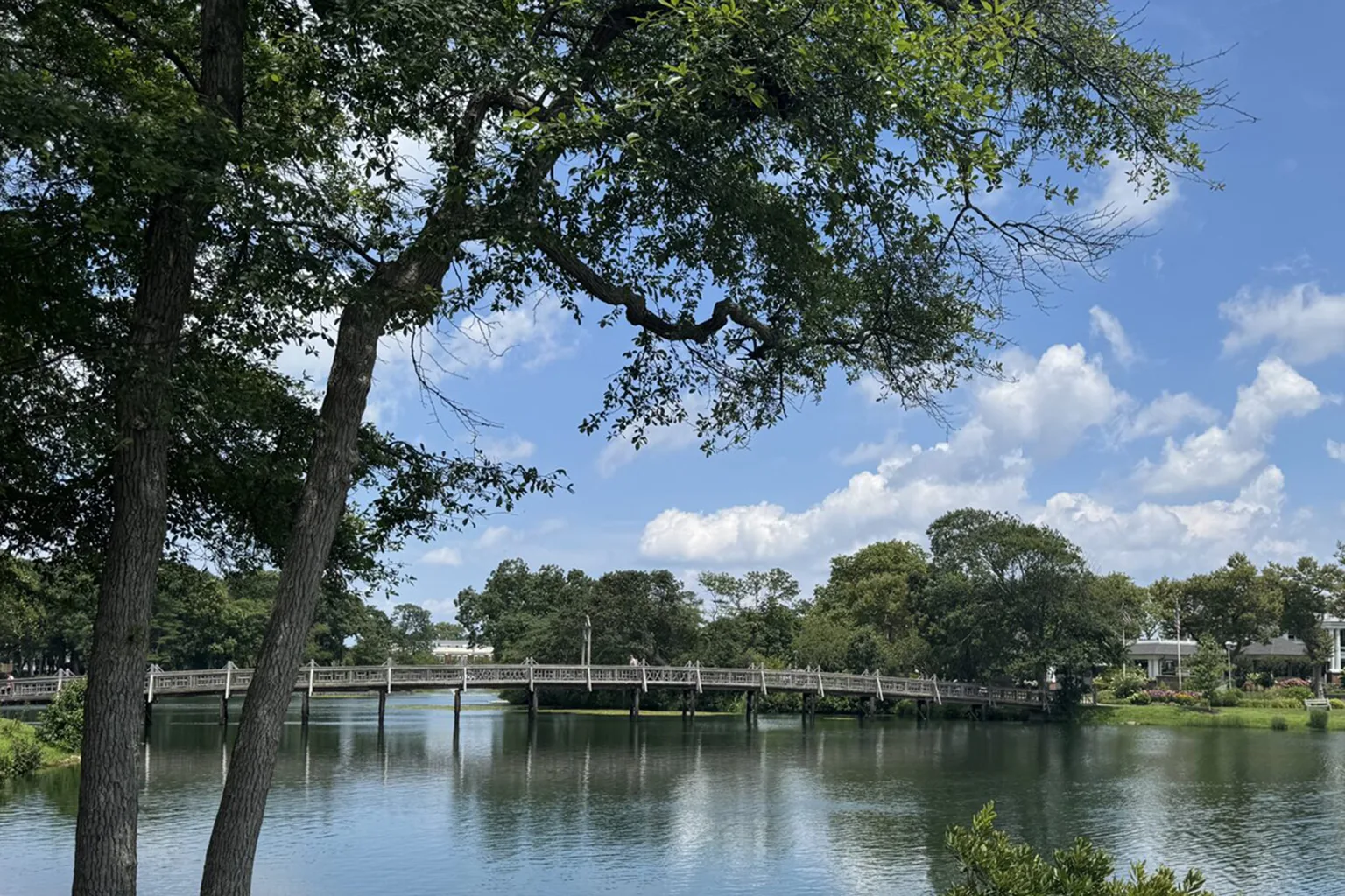 Spring Lake with bridge